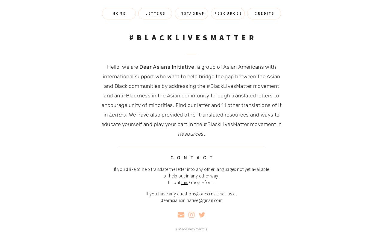 Dear Asians Initiative Dear Asians Initiative